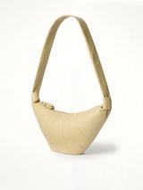 Croissant Medium Soft Nappa Leather Bag in Sesame