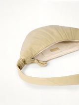 Croissant Medium Soft Nappa Leather Bag in Sesame
