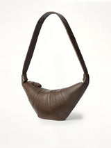 Croissant Medium Soft Nappa Leather Bag in Otter