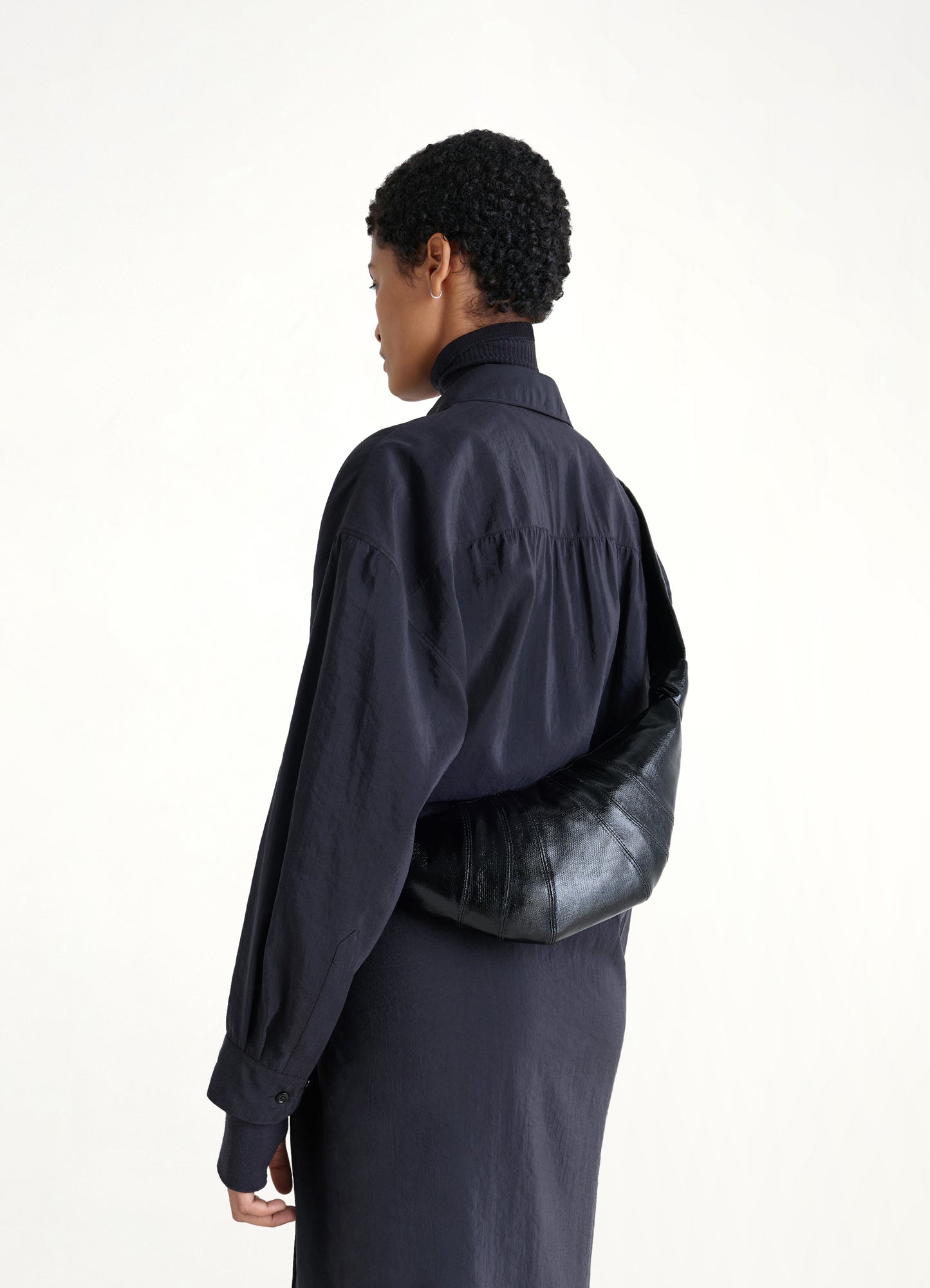 Small Croissant Bag in Black