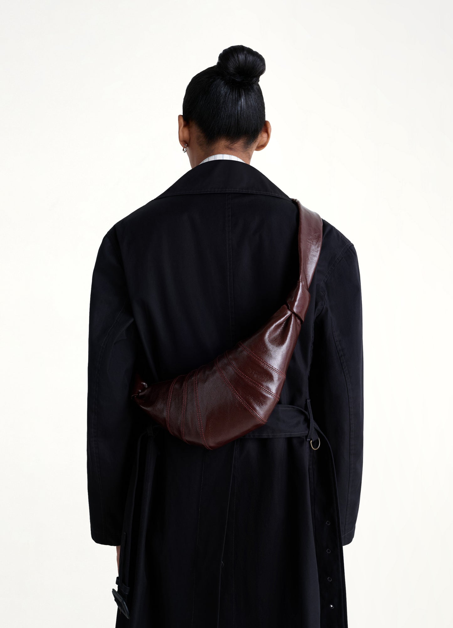 Small Croissant Bag in Chocolate Fondant