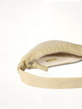 Croissant Small Soft Nappa Leather Bag in Sesame