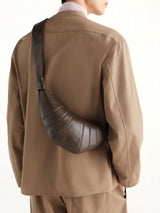 Croissant Small Soft Nappa Leather Bag in Otter