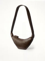 Croissant Small Soft Nappa Leather Bag in Otter