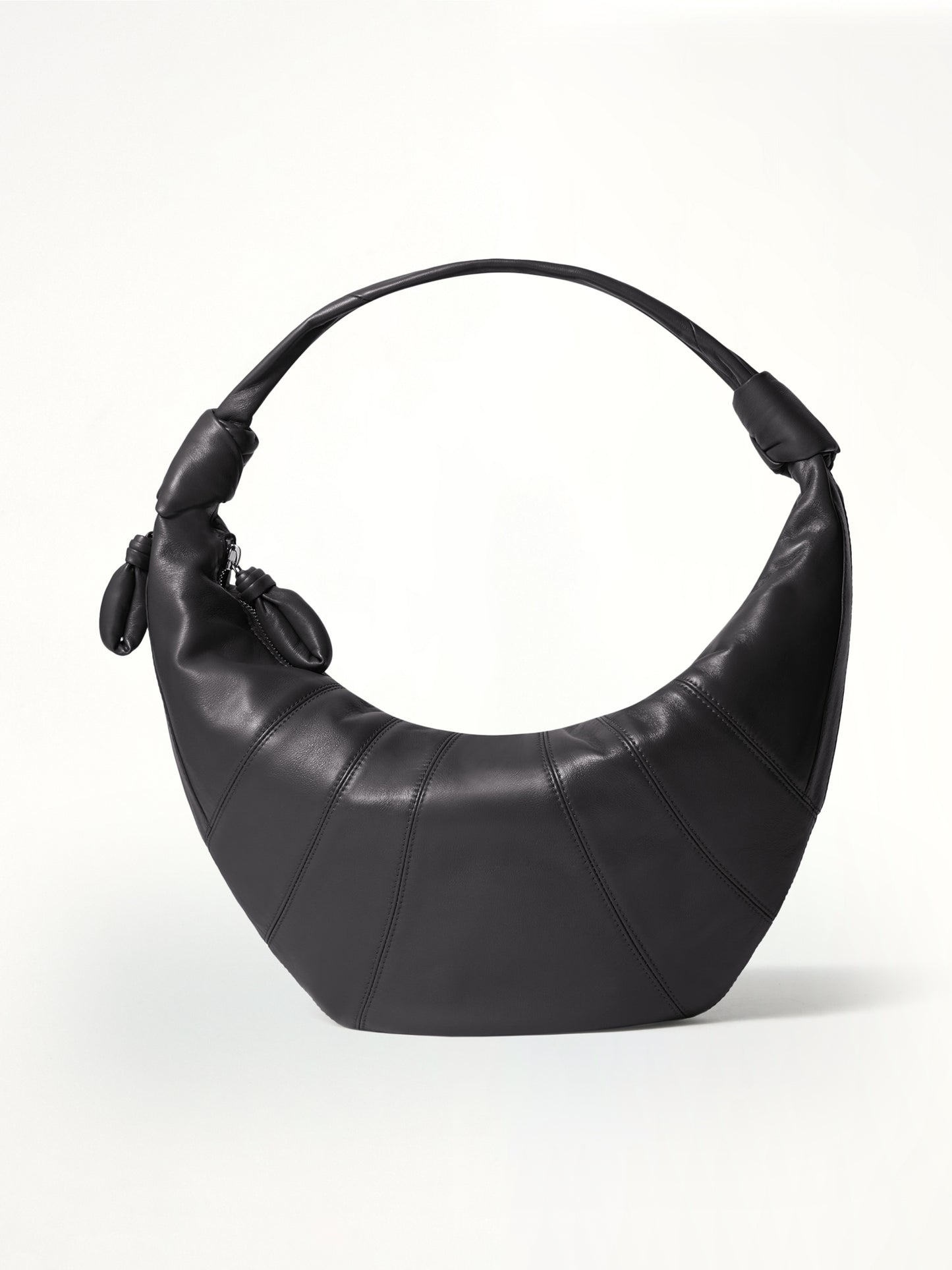 Soft Nappa Fortune Croissant Bag in Dark Chocolate