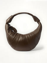 Mini Fortune Croissant Soft Nappa Leather Bag in Otter