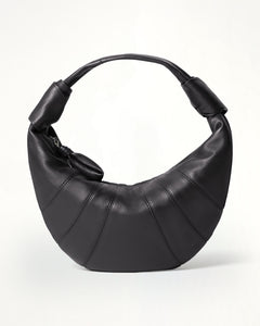 Mini Fortune Croissant Soft Nappa Leather Bag in Dark Chocolate - 棕色 / 操作系统
