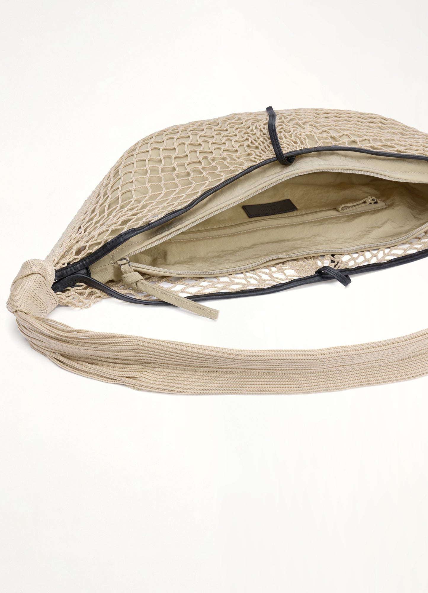 Croissant Filt Bag in Light Beige