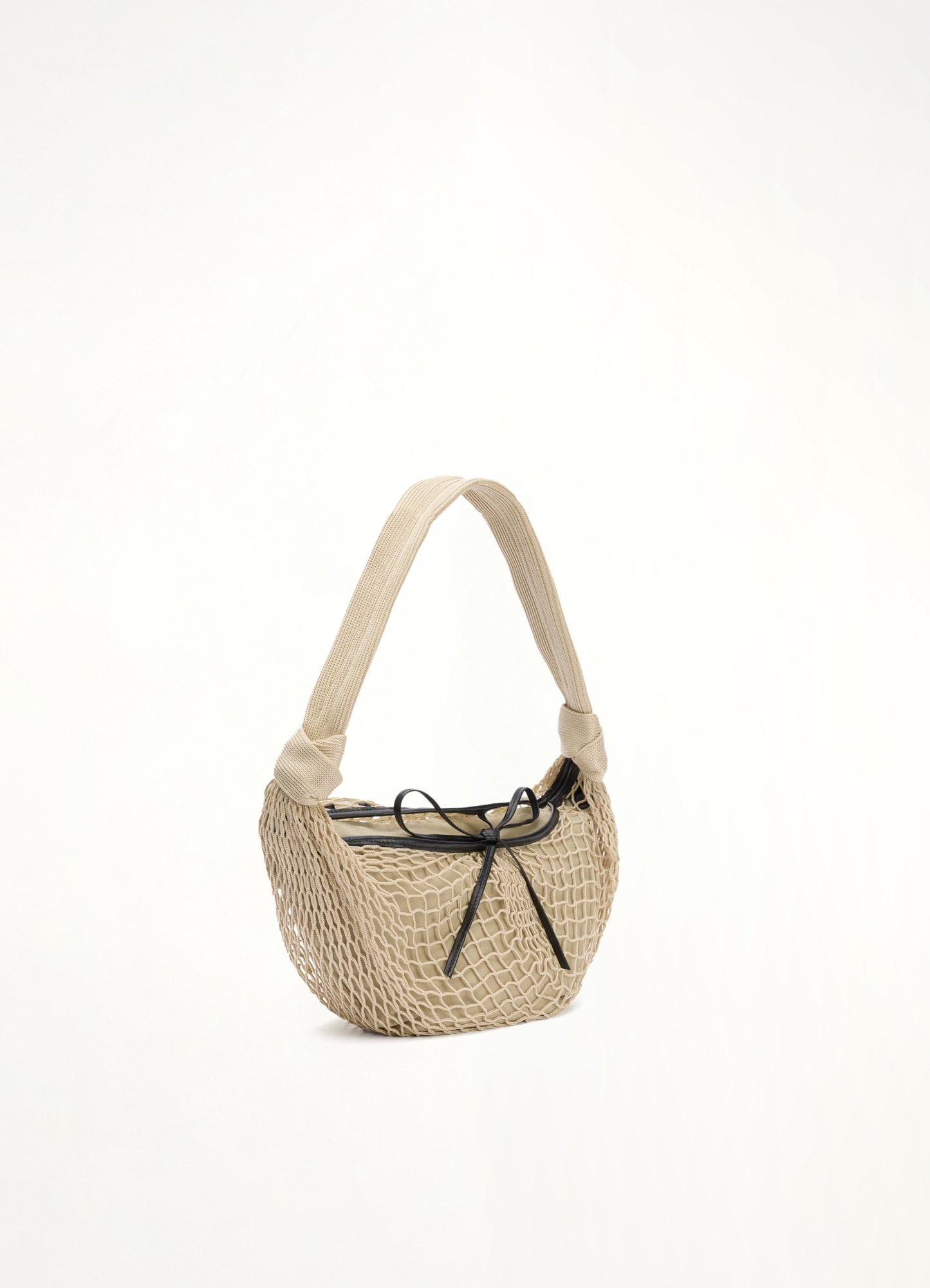 Fortune Croissant Filt Bag in Light Beige