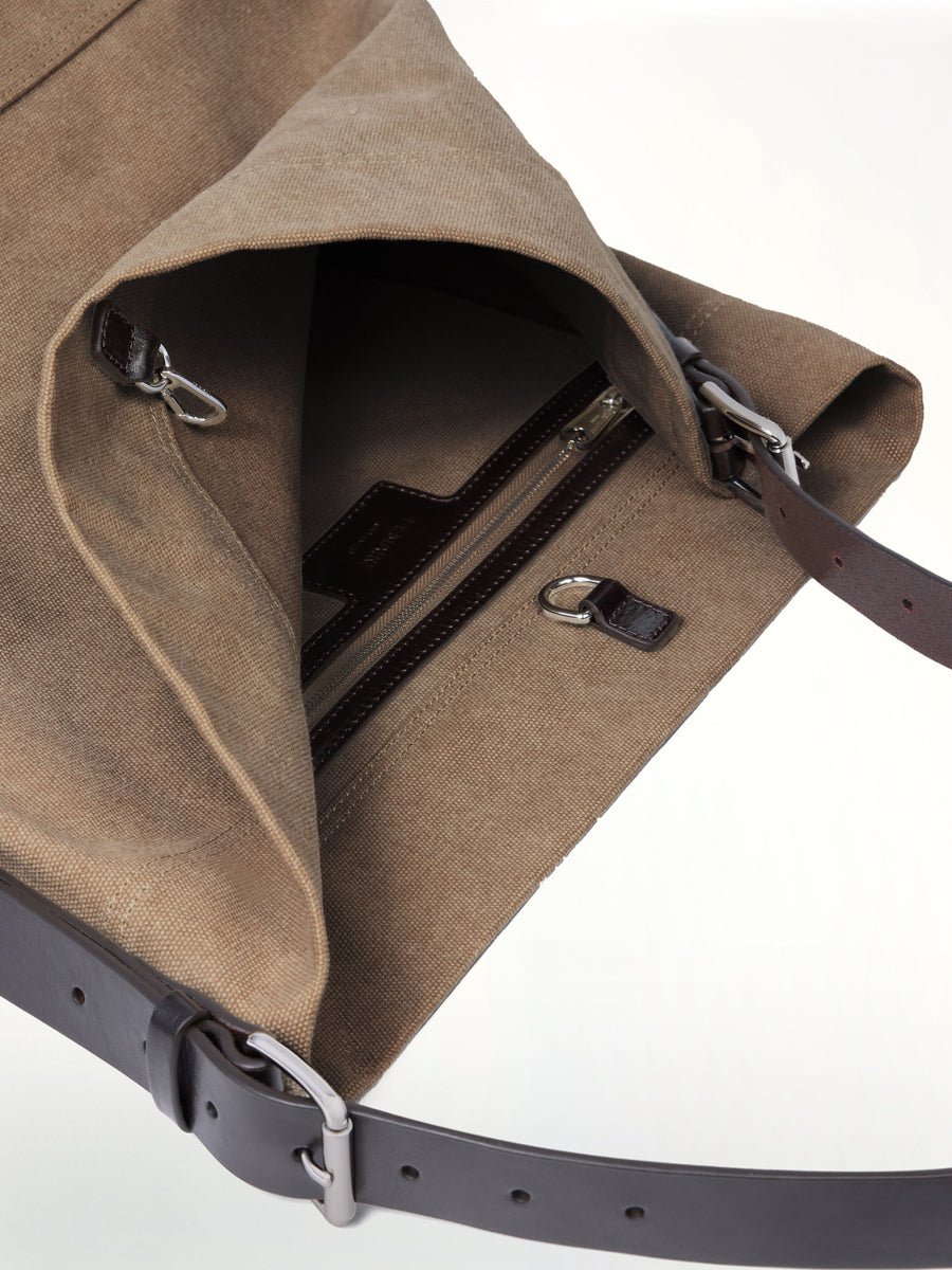 Belted Tote Bag in Sisal