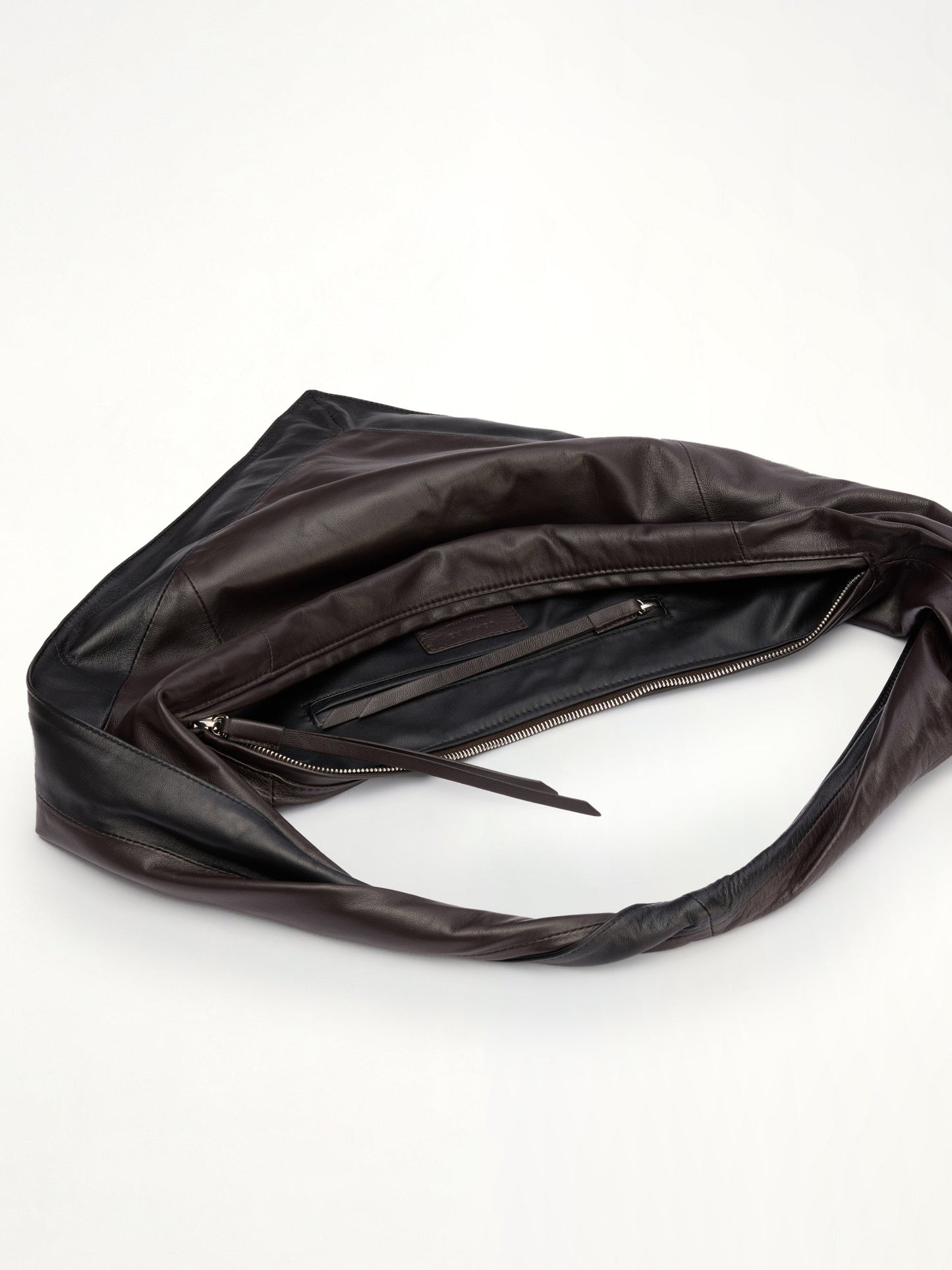 Scarf Bag Small in Black / Dark Chocolate