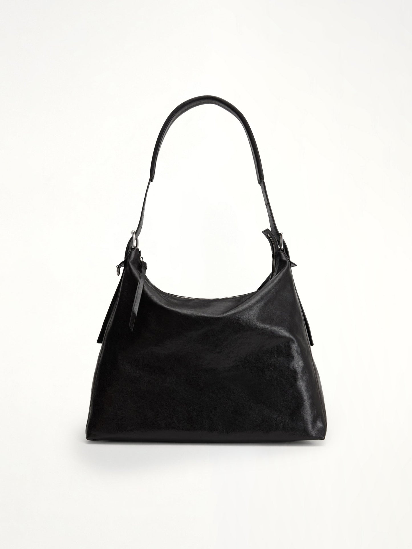 Belted Hobo Bag in Dark Chocolate