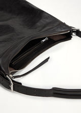 Belted Hobo Bag in Dark Chocolate