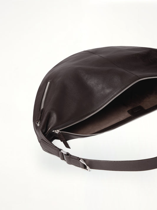 Large Quiver Clip Bag in Dark Chocolate