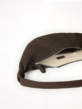 Croissant Large Alpaca Nubuck Bag in Ebony Brown