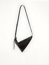 Pocket Scarf Shiny Nappa Leather Bag in Dark Chocolate