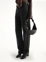 Mini Quiver Clip Buffalo Leather Bag in Dark Chocolate