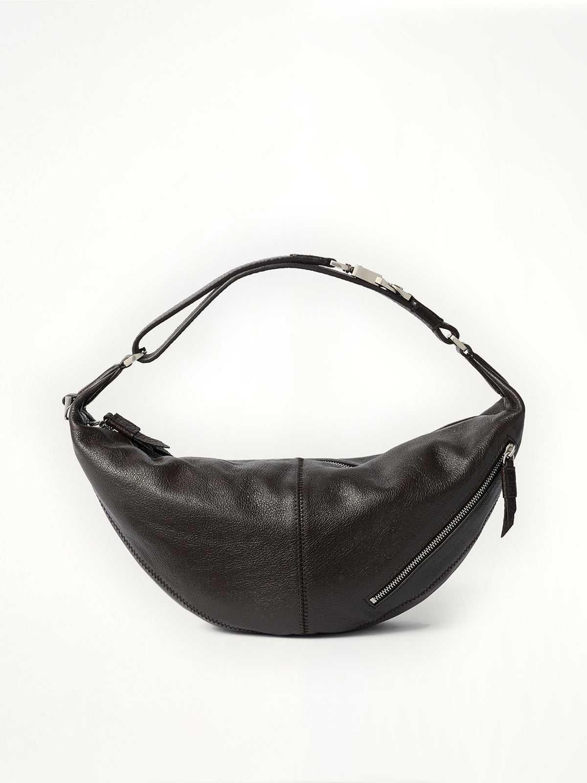 Mini Quiver Clip Buffalo Leather Bag in Dark Chocolate