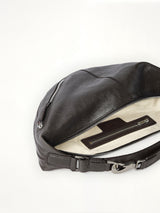 Mini Quiver Clip Buffalo Leather Bag in Dark Chocolate