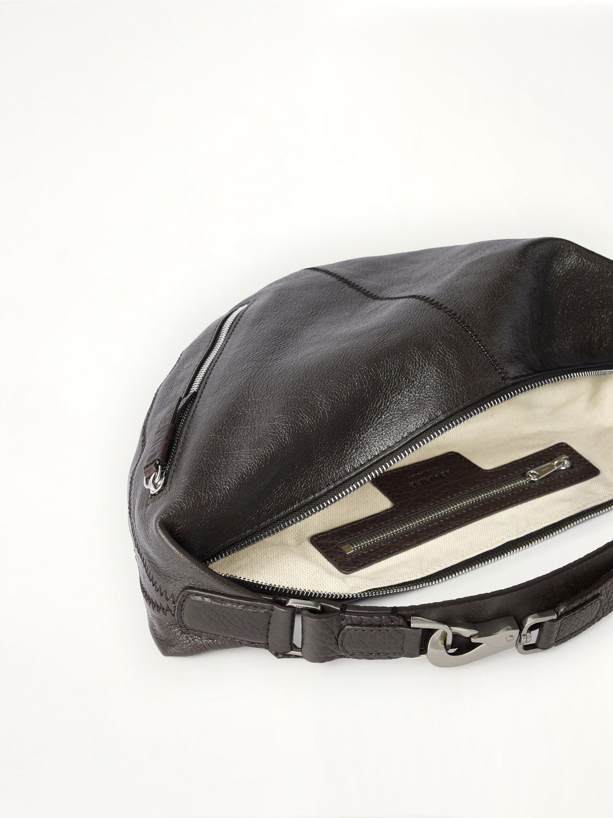 Mini Quiver Clip Buffalo Leather Bag in Dark Chocolate
