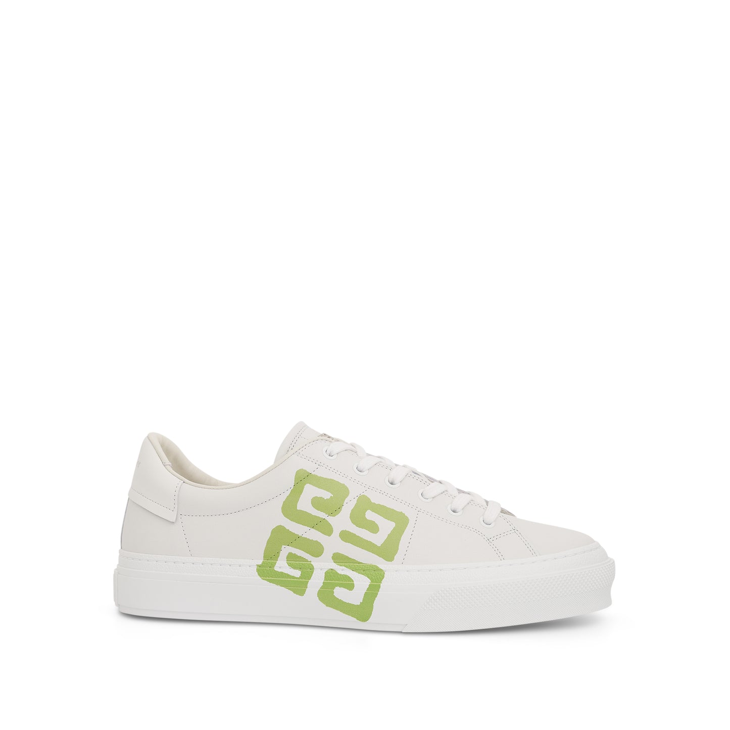 City Sport Sneakers with 4G Spray Print in White/Green