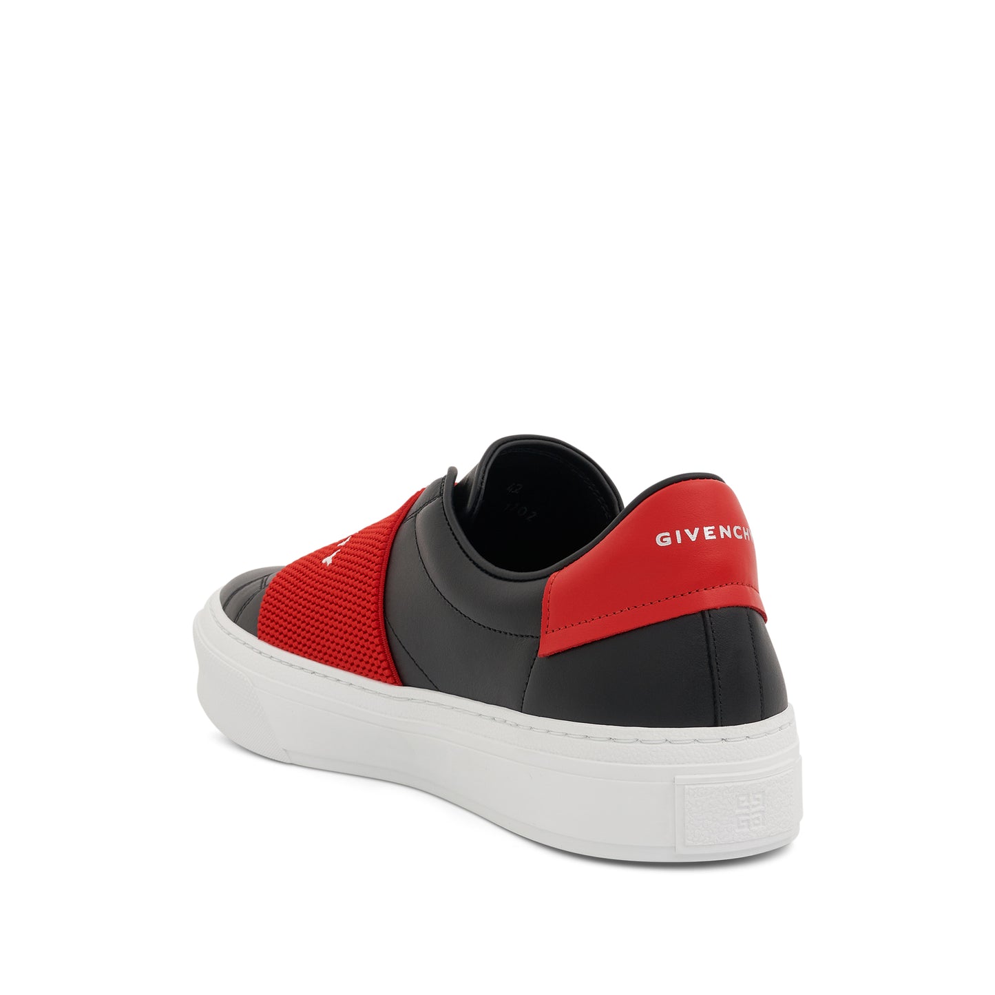 City Sport Elastic Band Sneakers in Black/White/Red