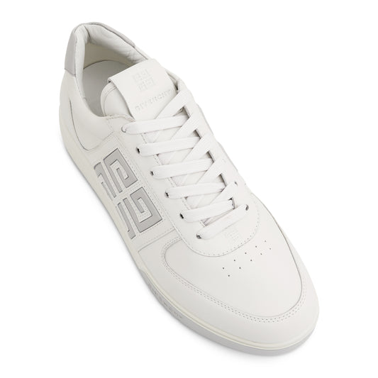 G4 Low Sneakers with 4G Logo in White/Grey