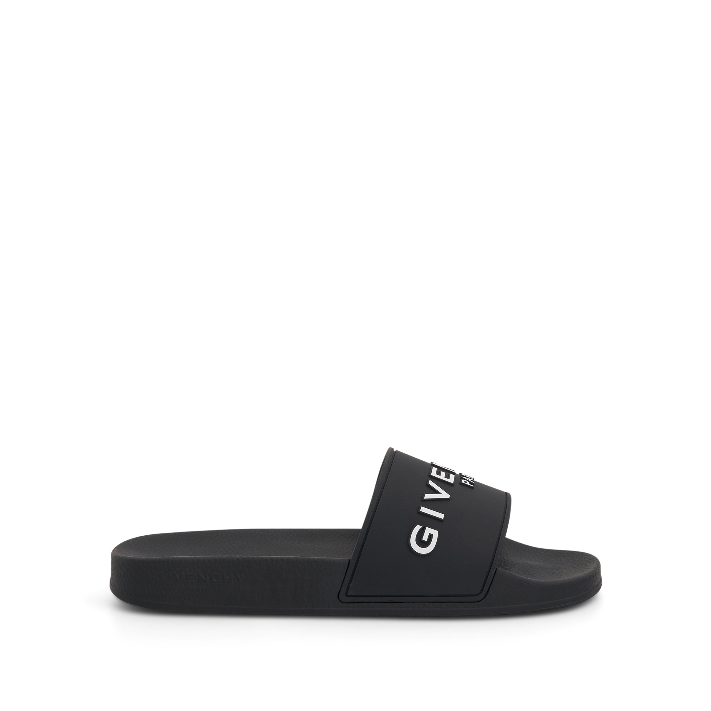 GIVENCHY Logo Flat Sandals in Black – MARAIS