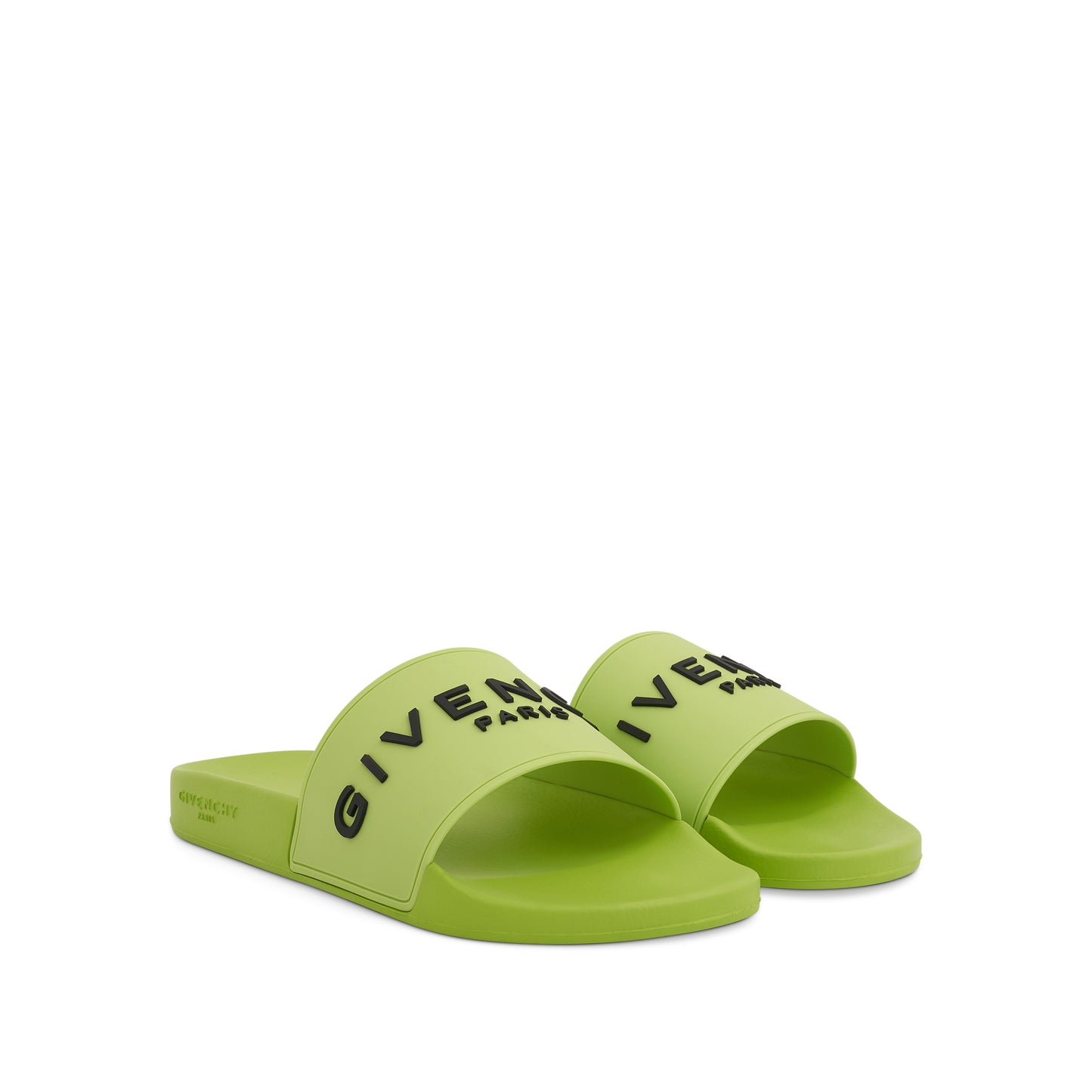 Logo Flat Sandals in Citrus Green