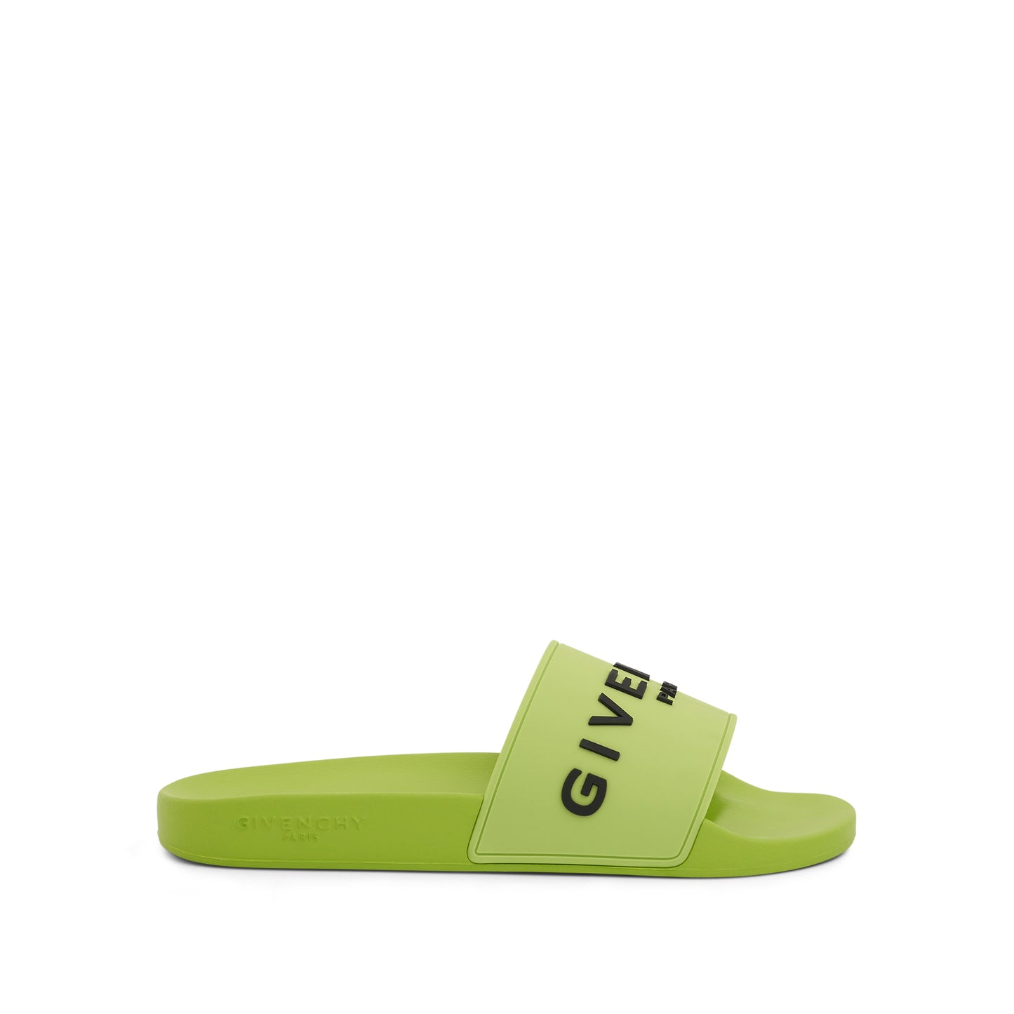Logo Flat Sandals in Citrus Green