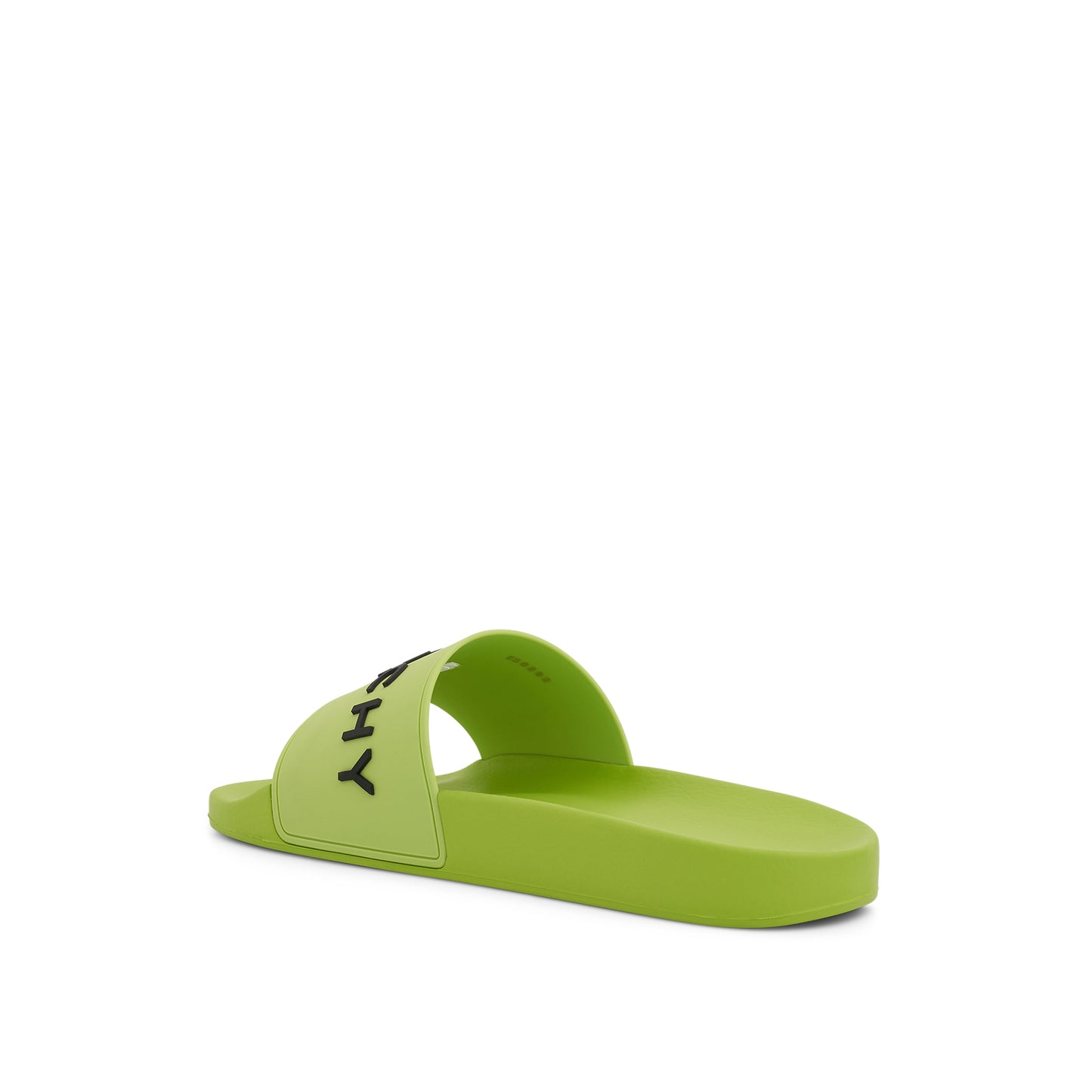 Logo Flat Sandals in Citrus Green