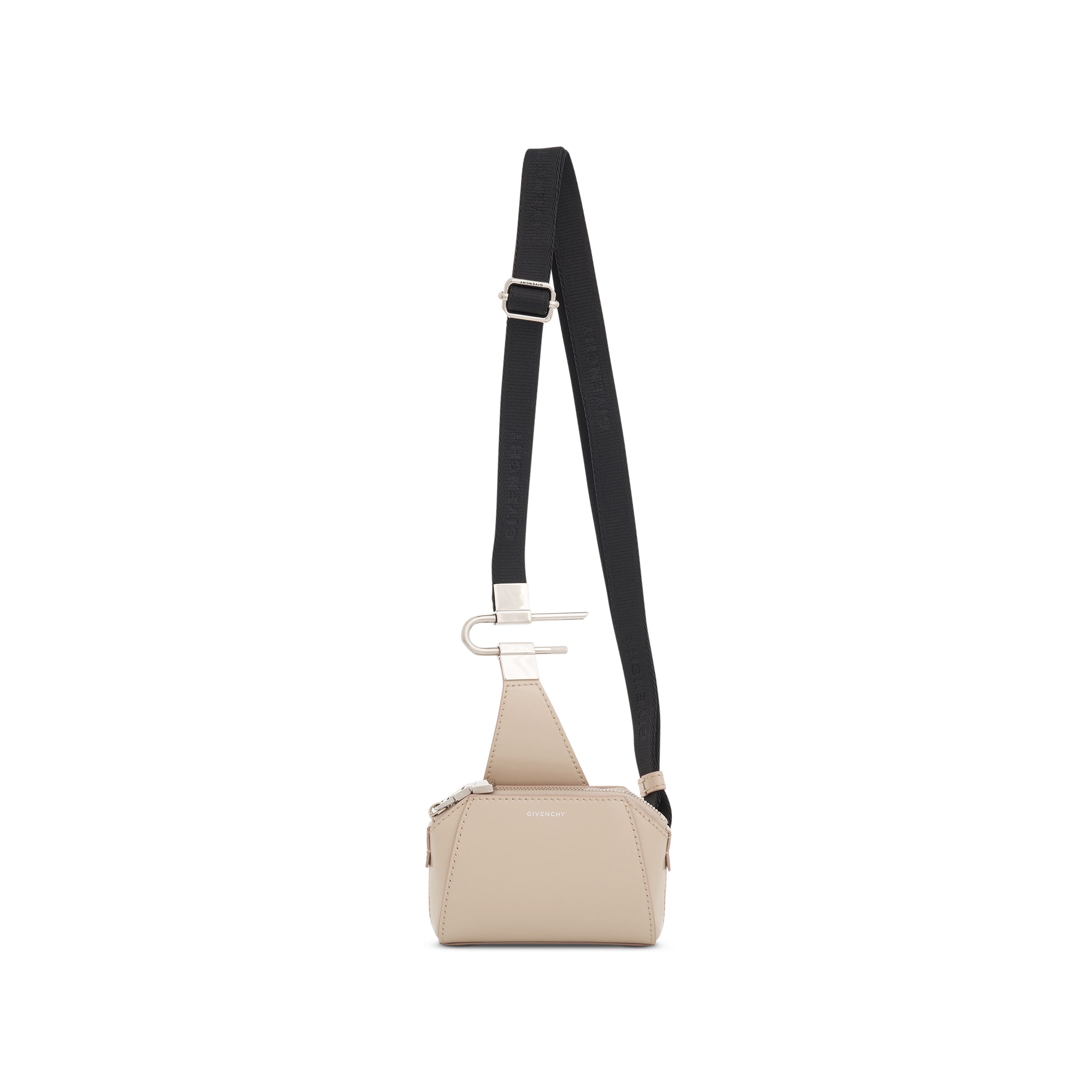 Mini Antigona U Crossbody in Natural Beige