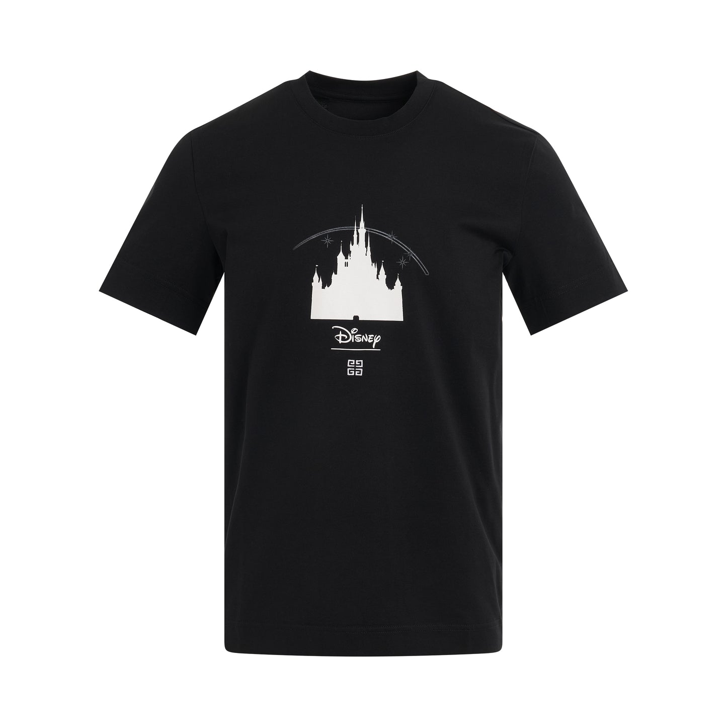Disney Castle Print Slim Fit T-Shirt in Black