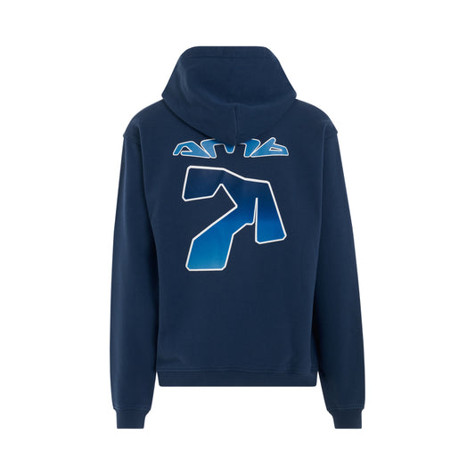 Back Gradation Graphic Hoodie in Insignia Blue/Bonnie Blue