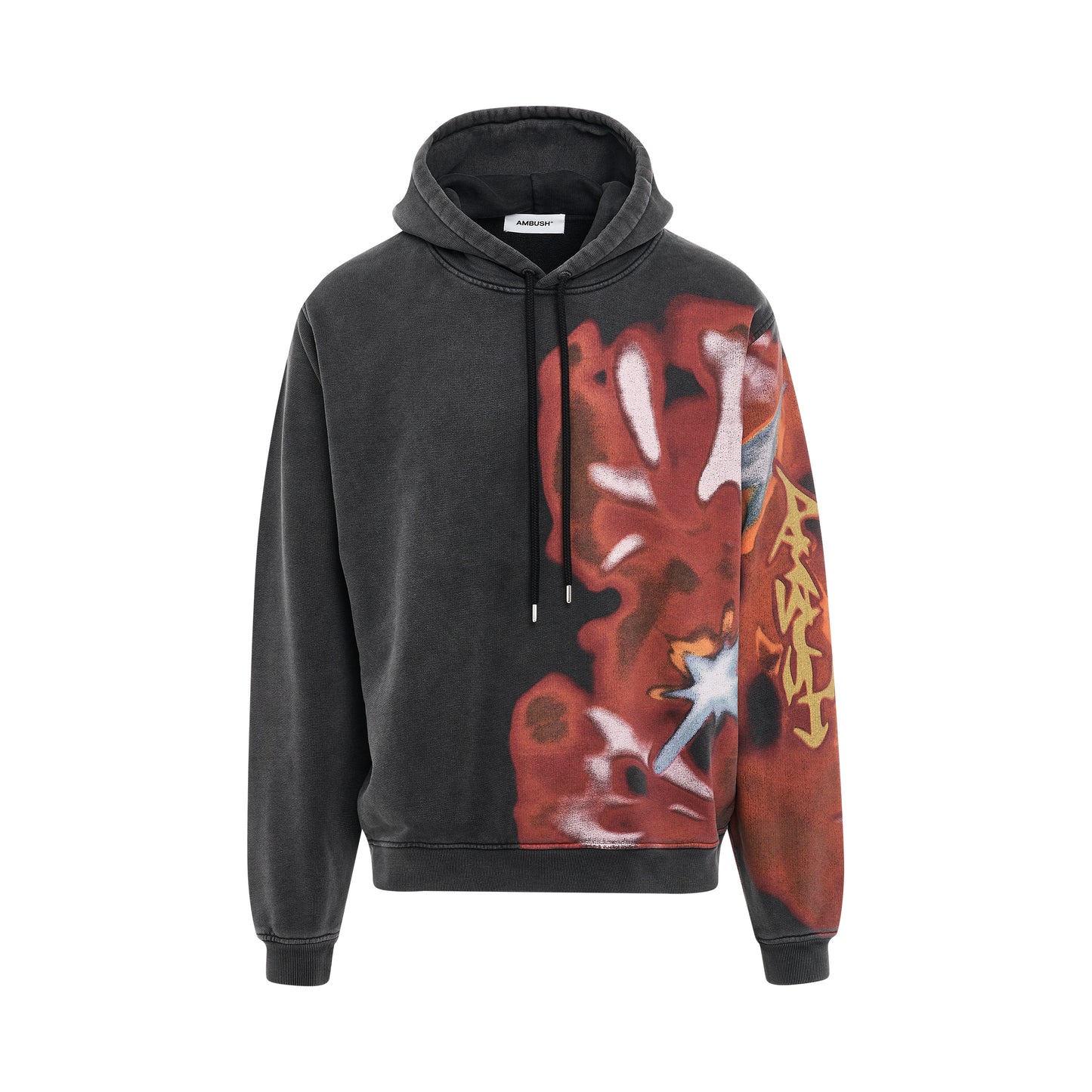 Abstract Graphic Hoodie in Black/Multicolour