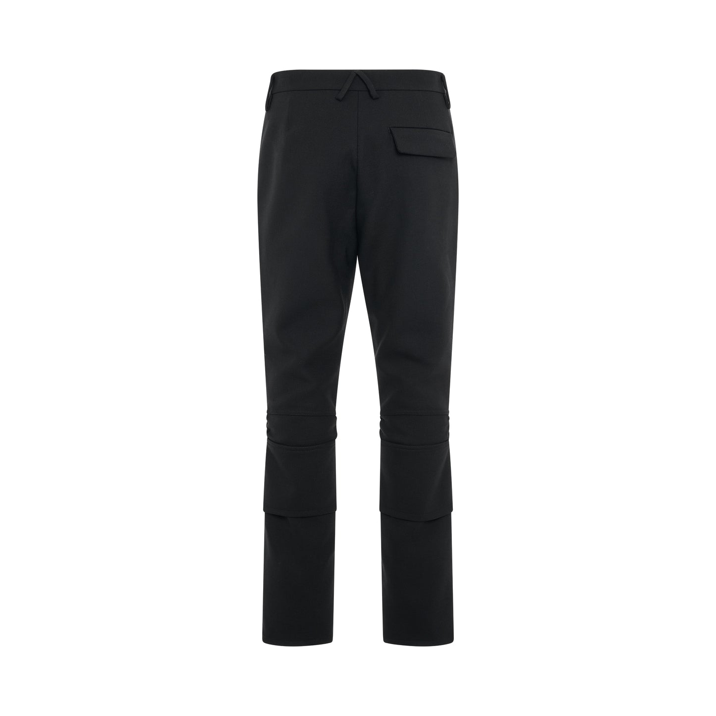 Knee Detail Slim Pants in Black