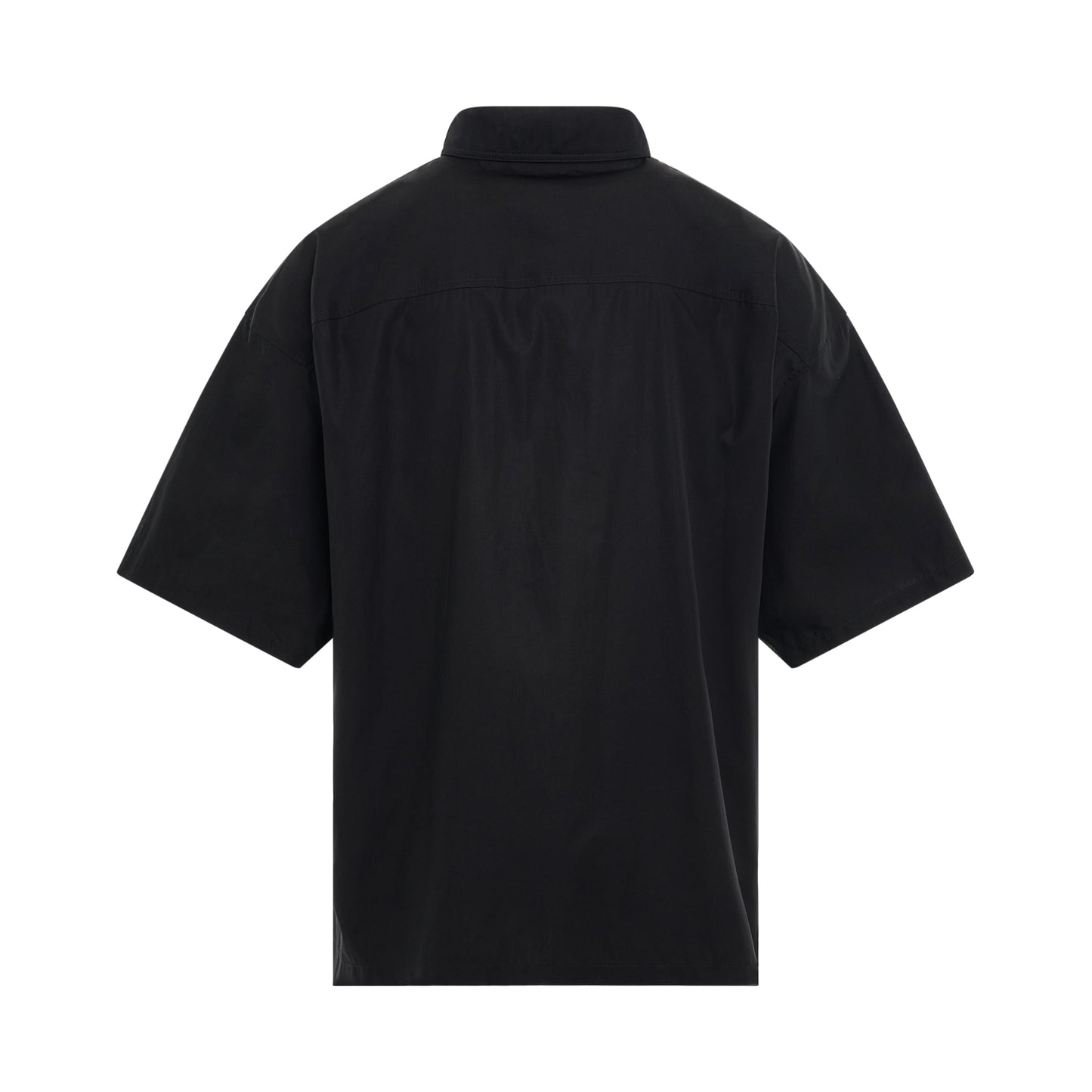 Logo Patch Short Sleeve Shirt in Black