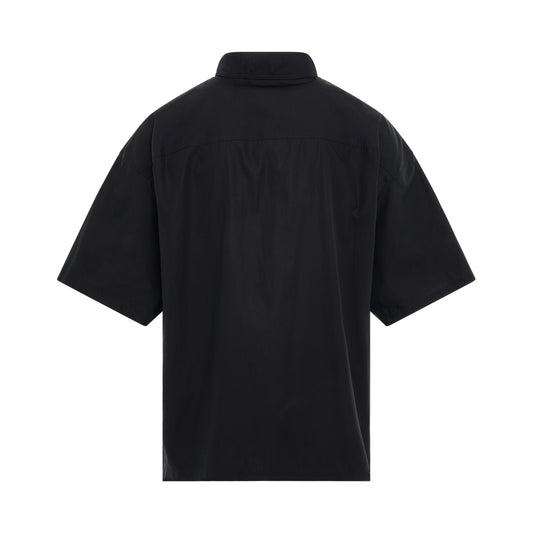 Logo Patch Short Sleeve Shirt in Black