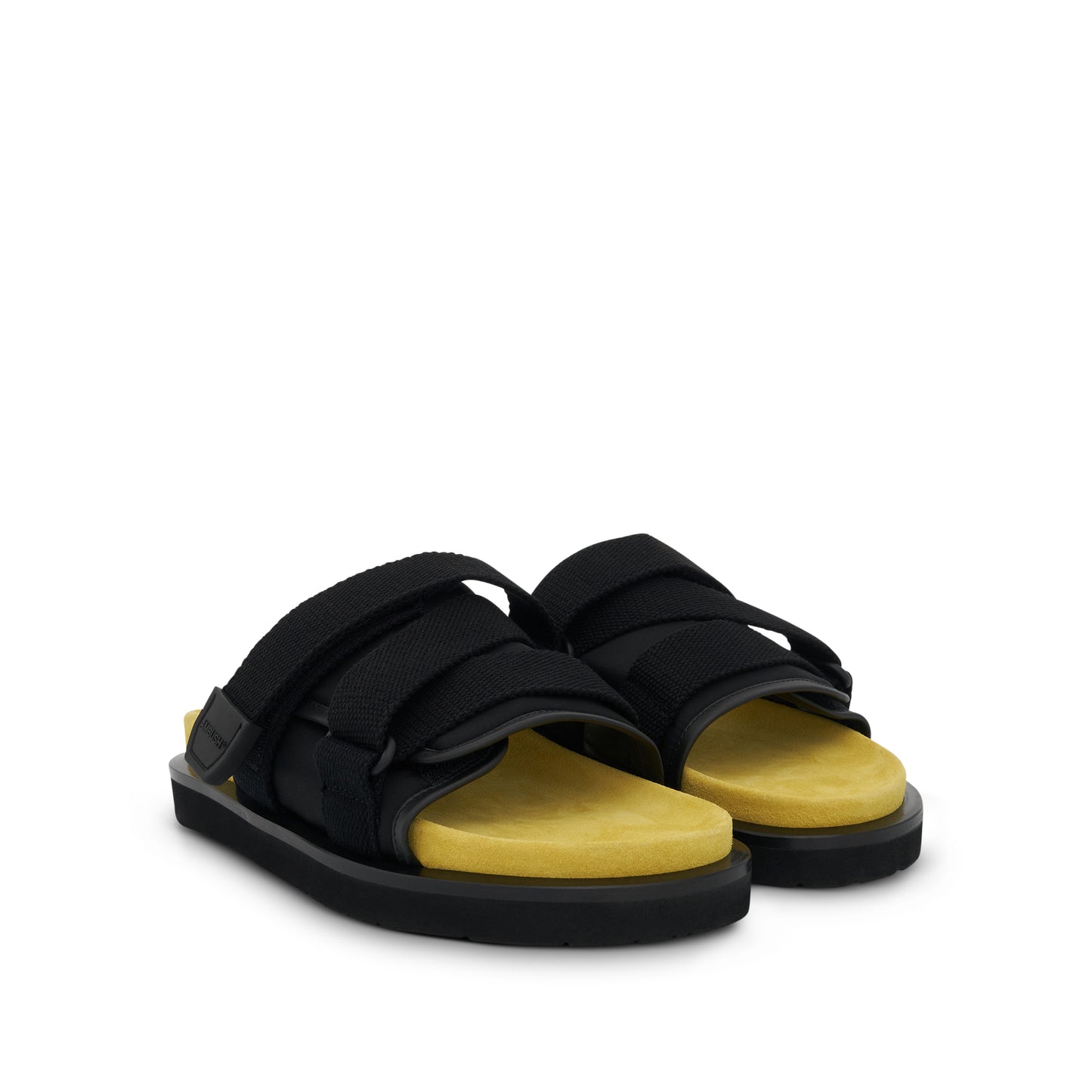 Paddle Sandal in Black/Yellow