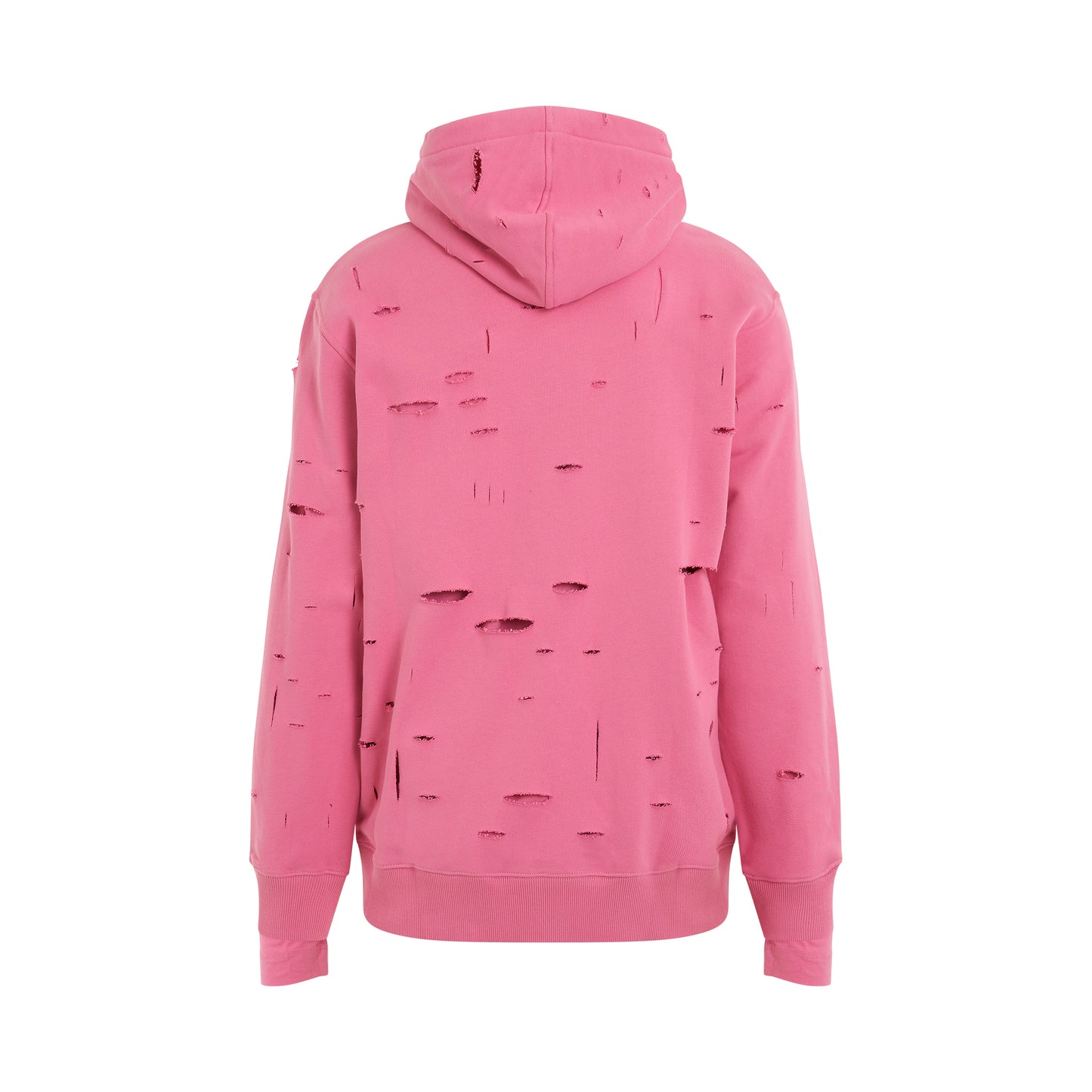 Archetype Hoodie with Destroyed Effect in Bright Pink