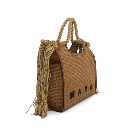 Marcel Braided Tote Bag in Raw Sienna