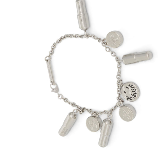 Multi Pill Charm Bracelet in Silver