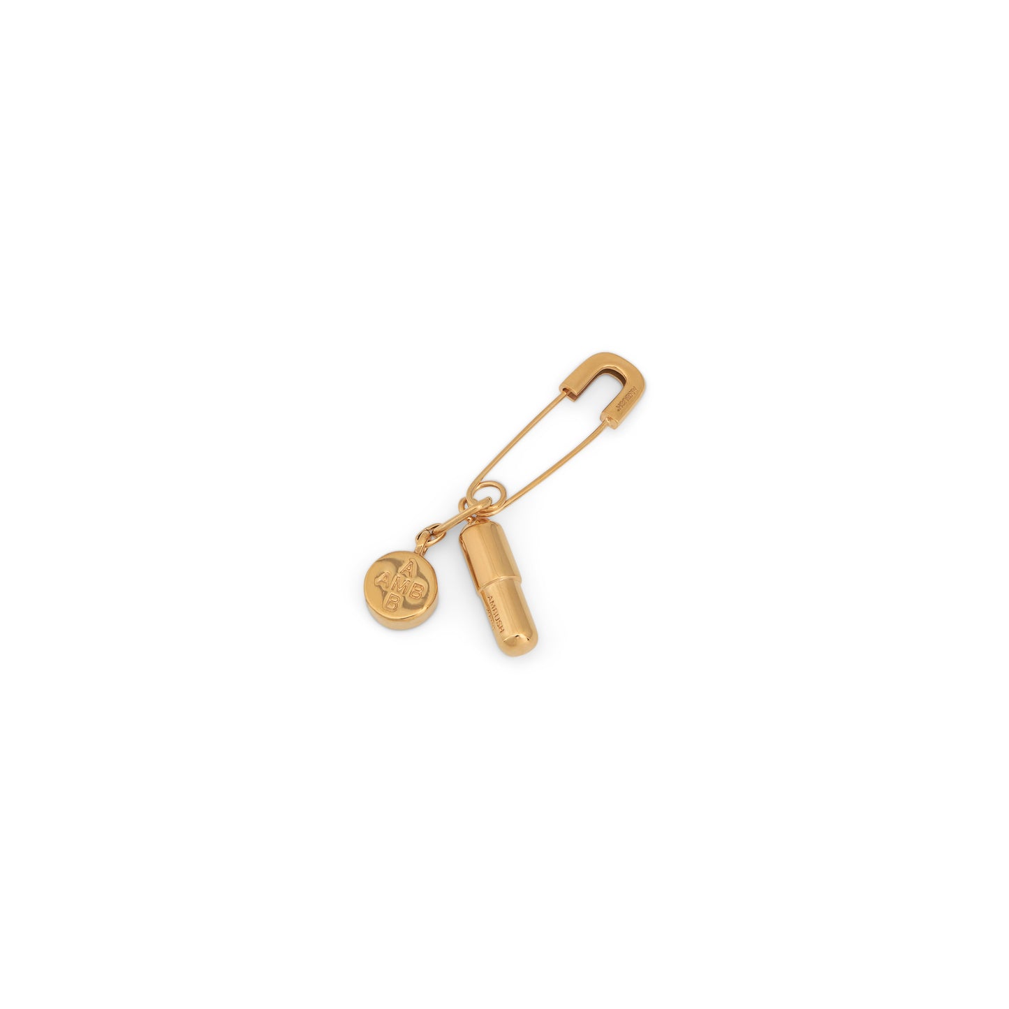 Pill Charm Earring in Gold