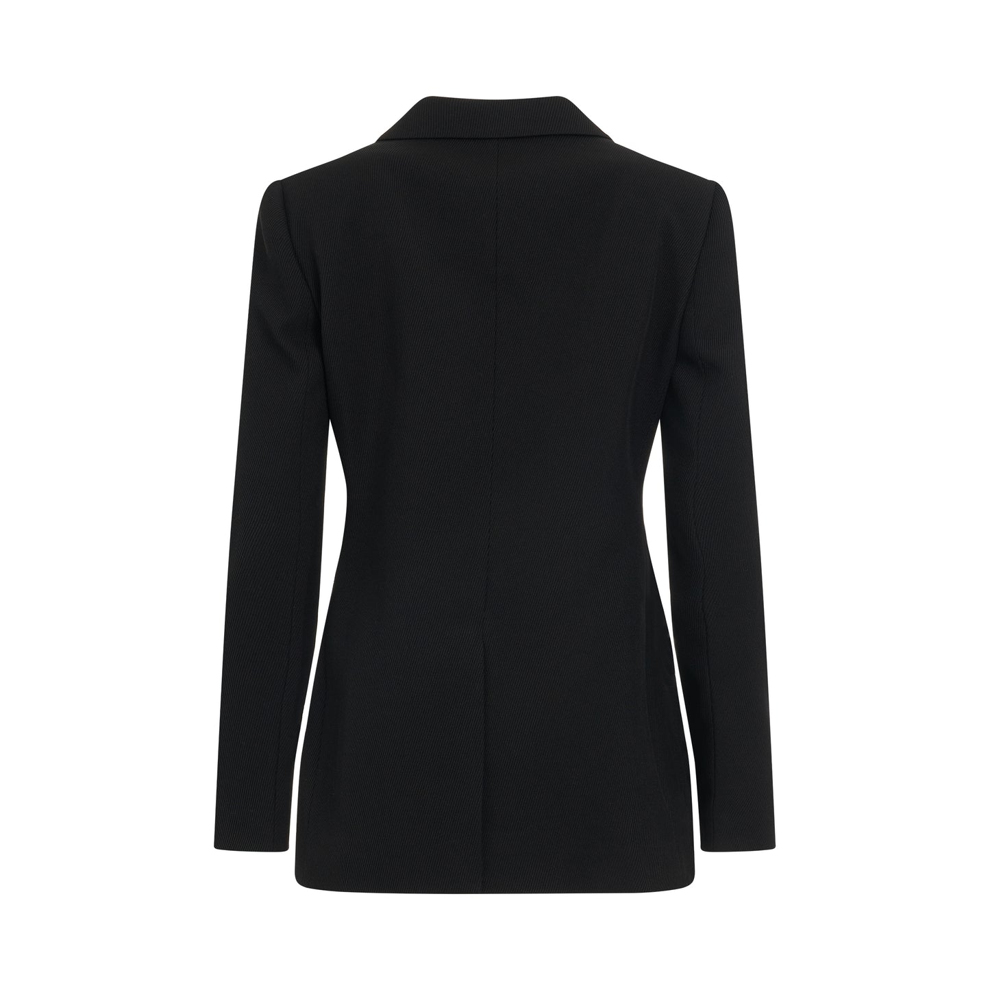 Starchy Wool Tricotine Jacket in Black