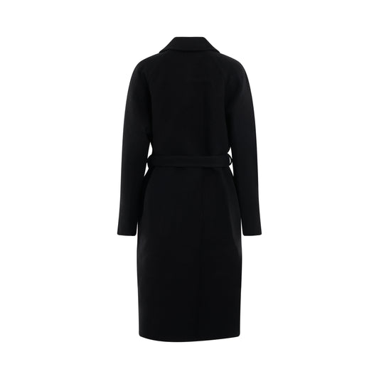 4G Big Double Face Wool Coat in Black/Grey