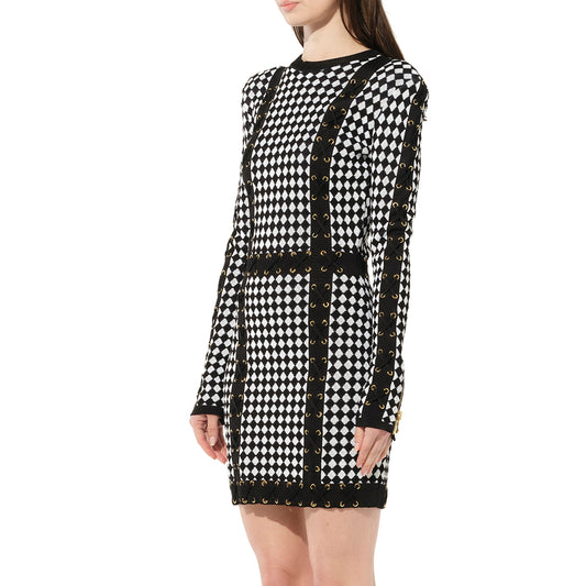 Balmain Maille Knit Const Dress 6158 568M