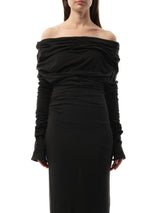 Bound Midi Dress in Soot