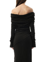 Bound Midi Dress in Soot
