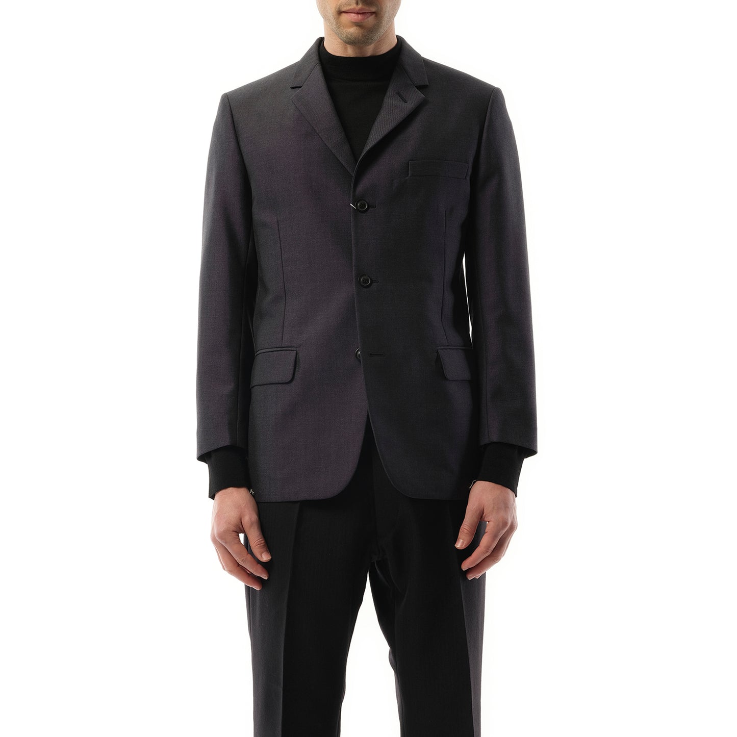 British Mohair Suit Jacket in Charcoal