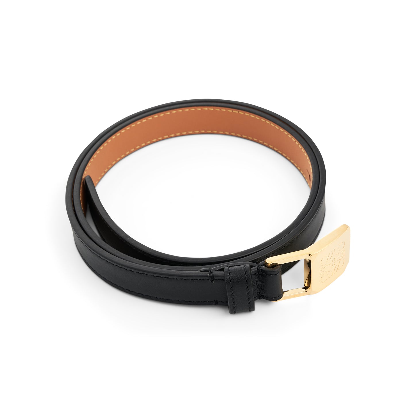 Amazona Padlock 2cm Belt in Black/Gold